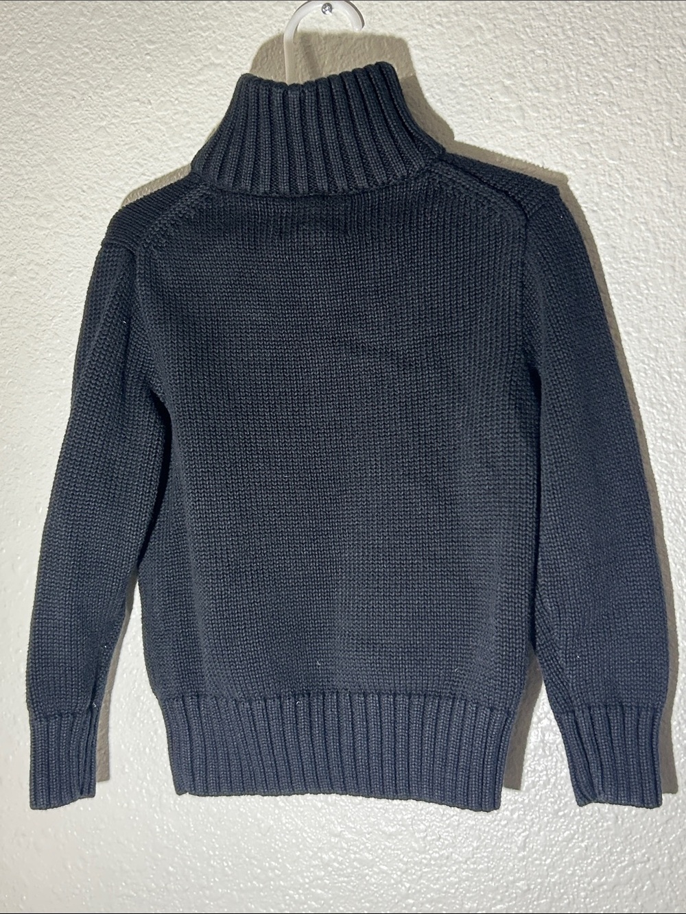Polo by Ralph Lauren Navy Half-Zip Knit Sweater with Red Pony Sz 4T - Picture 6 of 7